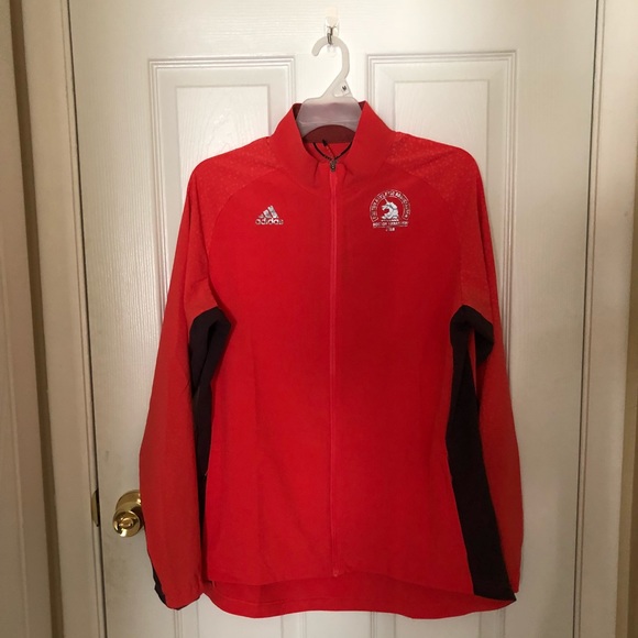adidas Jackets & Blazers - Pink Adidas Boston Marathon 2018 Jacket